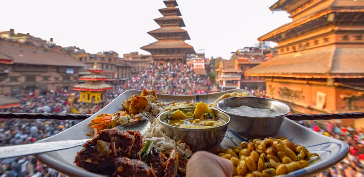 local newari thali food in Nepal